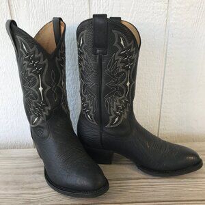 Ariat Buckstitch Bull Shoulder Mens Black Cowboy Western Boots 10.5 D 37423